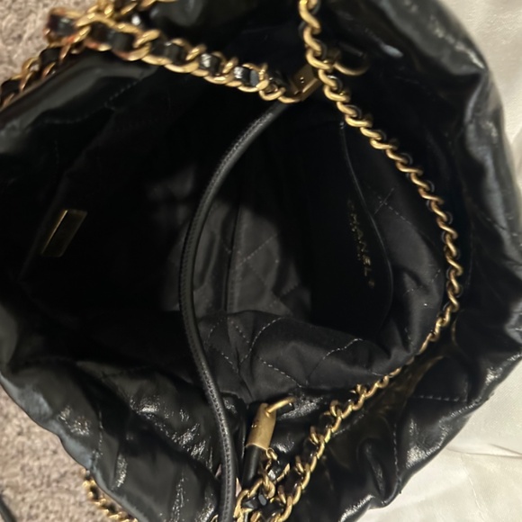 CHANEL Black and Gold Hobo Bag - Picture 7 of 15